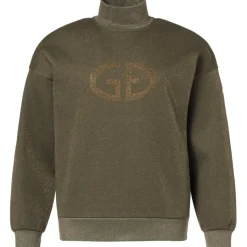 Goldbergh Truien & Vesten*SIZZLE sweater dames dark olive lurex