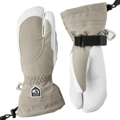 Hestra Handschoenen & Wanten|Wintersport*Heli Ski Lobster handschoenen dames khaki offwhite