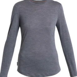 Icebreaker Thermokleding|Wintersport*125 Cool-Lite Sphere III LS thermos dames midnight  navy heather