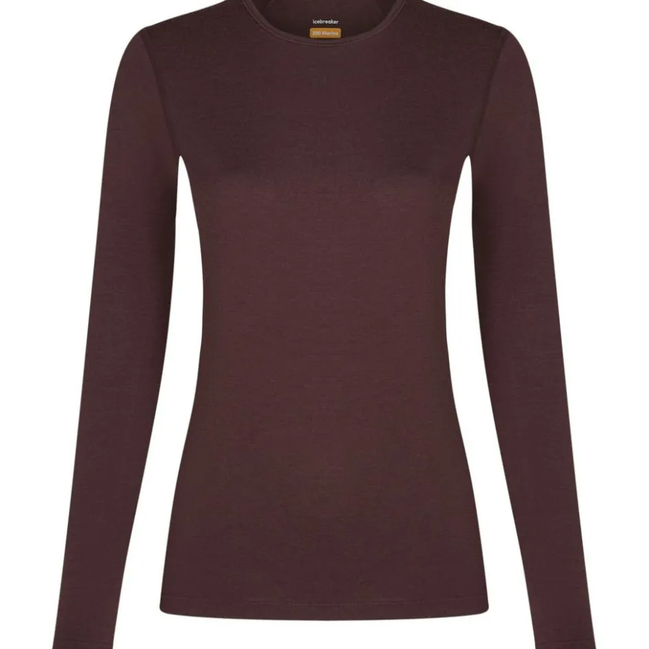 Icebreaker Thermokleding|Wintersport*200 Oasis LS thermoshirt dames java