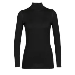 Icebreaker Thermokleding|Wintersport*260 Tech LS Turtleneck thermoshirt dames black
