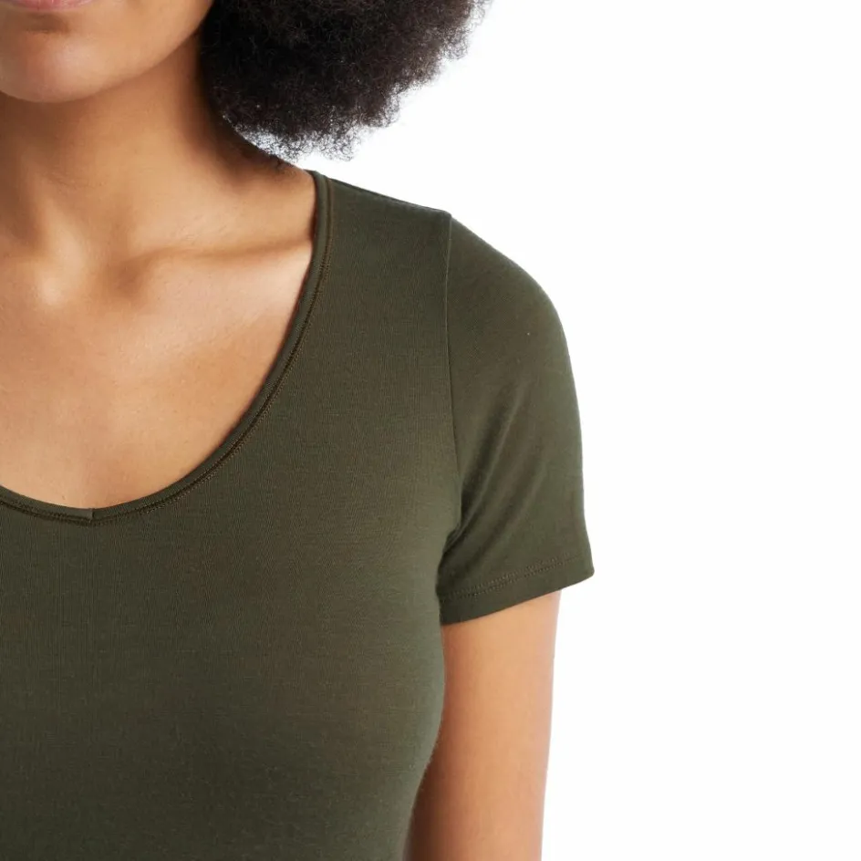 Icebreaker Sportondergoed*Siren Sweetheart shirt dames loden