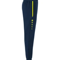 JAKO Voetbalkleding*Allround Polyester trainingsbroek marine fluogeel