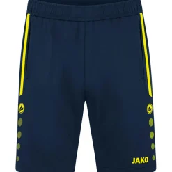 Jako Voetbalkleding*Allround voetbalbroekje marine fluogeel