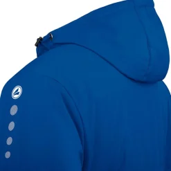 JAKO Voetbalkleding*Team coach jas met capuchon royal
