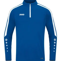 JAKO Voetbalkleding*Ziptop Power trainingsshirt royal