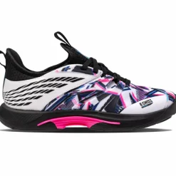 K-Swiss Padelschoenen*Speedtrac padelschoenen heren white black neon pink