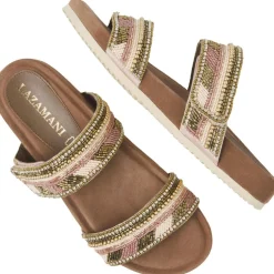 Lazamani Slippers*75.386 slippers dames 2-straps nude