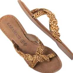 Lazamani Slippers*Ava slippers dames leopard