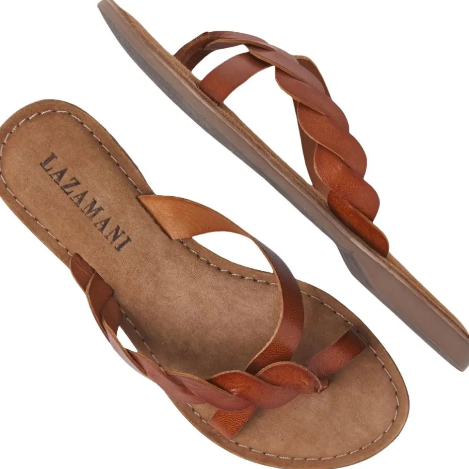 Lazamani Slippers*Ava slippers dames tan