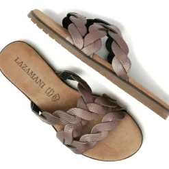 Lazamani Slippers*Eden slippers dames pewter