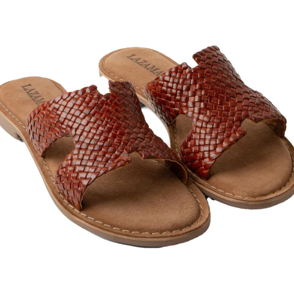 Lazamani Slippers*Flor slippers dames tan