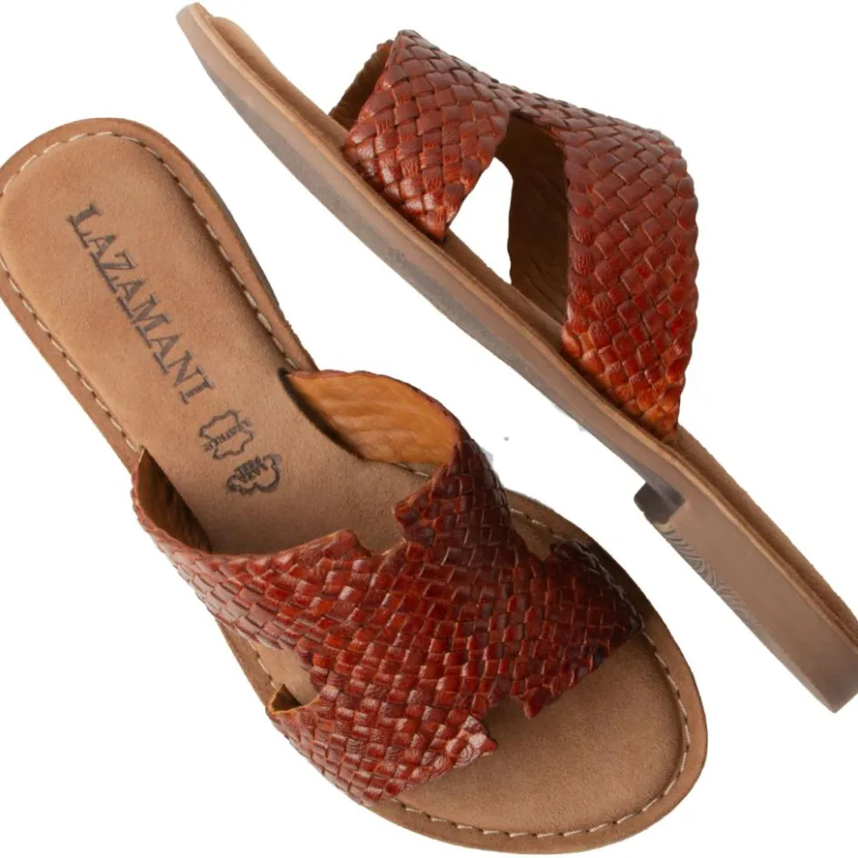 Lazamani Slippers*Flor slippers dames tan