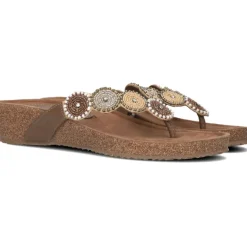 Lazamani Slippers*Mara slippers dames beige