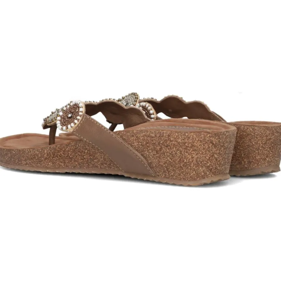 Lazamani Slippers*Mara slippers dames beige