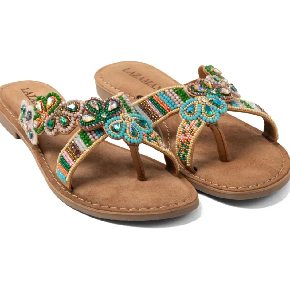 Lazamani Slippers*Perla slippers dames beas flower
