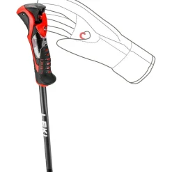 Leki Skistokken|Wintersport*Airfoil 3D skistokken black dark anthracite bright red