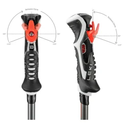 Leki Skistokken|Wintersport*Carbon 14 3D skistokken black dark anthracite bright red