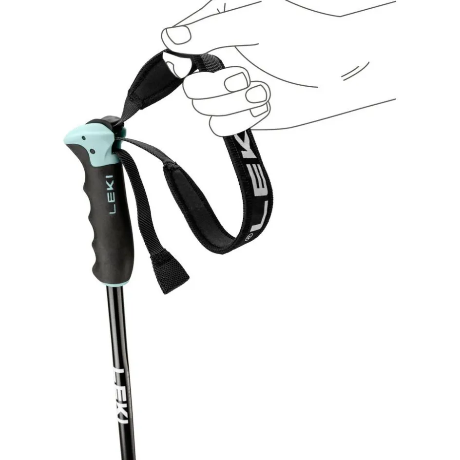Leki Skistokken|Wintersport*Neolite Airfoil skistokken dames gunmetal black light turquoise