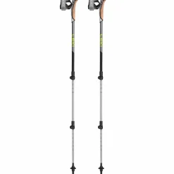 Leki Wandelen|Wandelstokken*Traveller Alu wandelstokken black silvergrey neon yellow