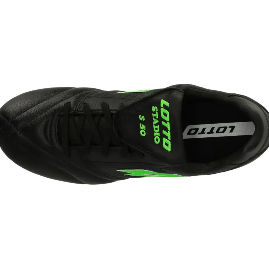Lotto Voetbalschoenen*Stadio 200 III FG voetbalschoenen heren all black spring green