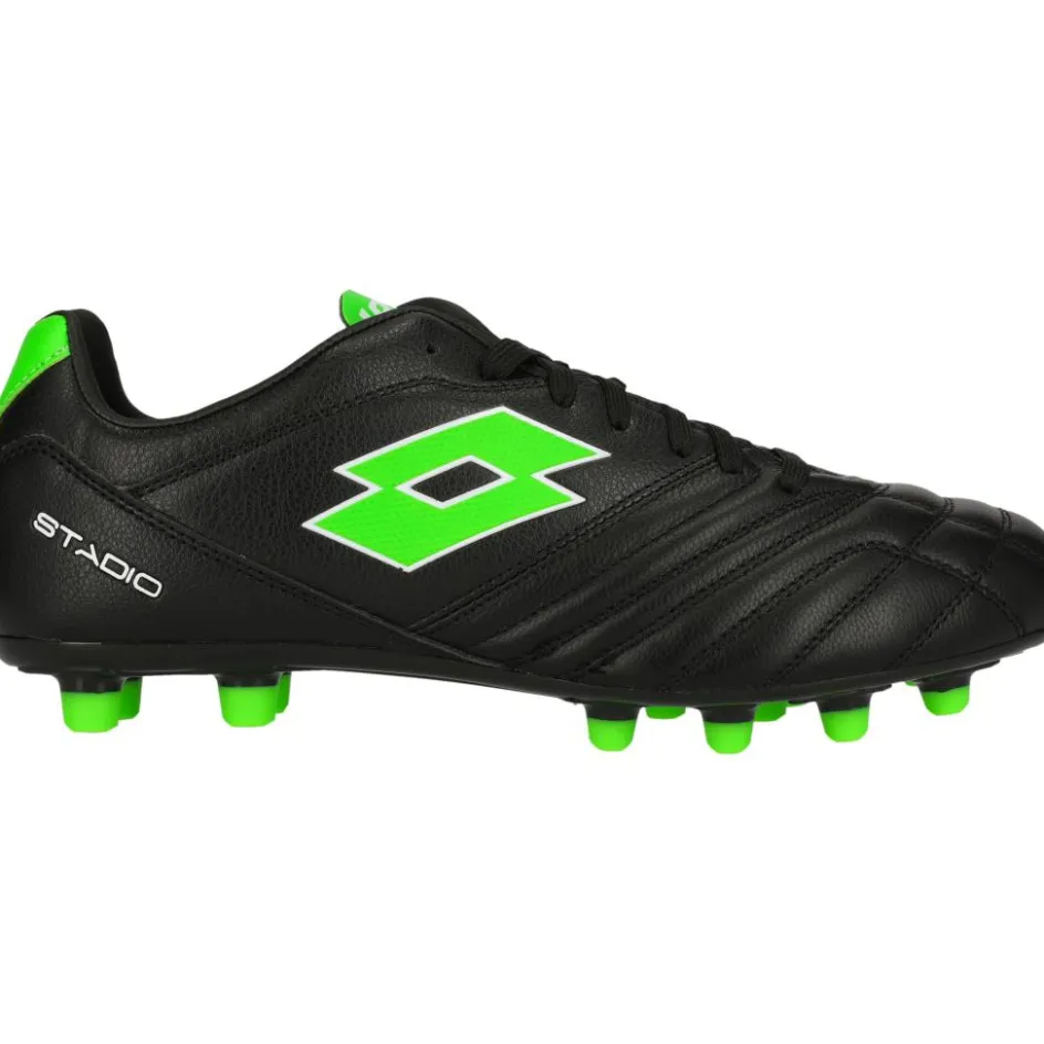 Lotto Voetbalschoenen*Stadio 300 III FG voetbalschoenen heren all black spring green