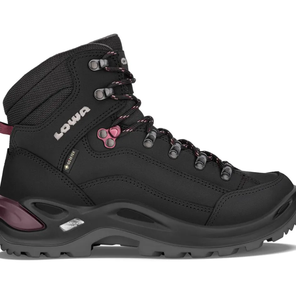 Lowa Wandelen|Wandelschoenen*Renegade GTX Mid Ws wandelschoenen dames black prune