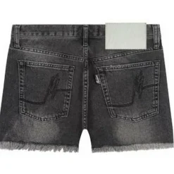 Malelions Broeken*Damaged Denim short dames black
