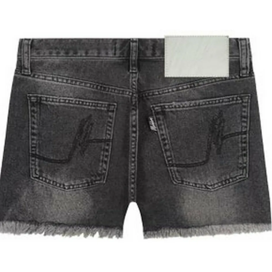 Malelions Broeken*Damaged Denim short dames black