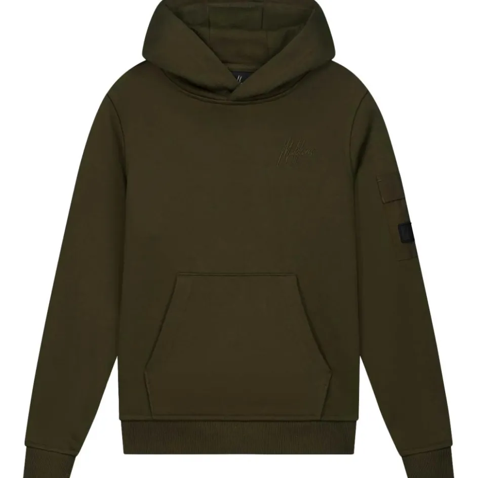 Malelions Truien & Vesten*Nylon Pocket hoodie junior moss green