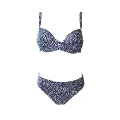 Manouxx Bikini*Small Dot Wire bikini dames navy white