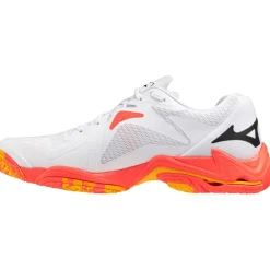 Mizuno Indoorschoenen*Wave Lightning Z8 indoorschoenen heren white fiery coral 2 citrus