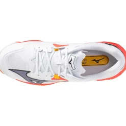Mizuno Indoorschoenen*Wave Lightning Z8 indoorschoenen heren white fiery coral 2 citrus
