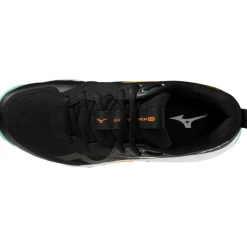 Mizuno Indoorschoenen*Wave Momentum Pro indoorschoenen heren black tangelo icegreen