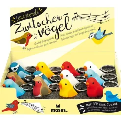 Moses. Verlag Buitenspelen & Spelletjes* Vogel met licht en geluid sleutelhanger assorti