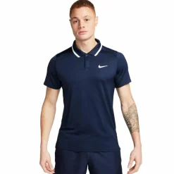 Nike Tenniskleding*Court Advantage tennispolo heren obsidian white