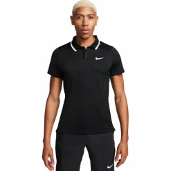Nike Tenniskleding*Court Advantage tennispolo heren black white
