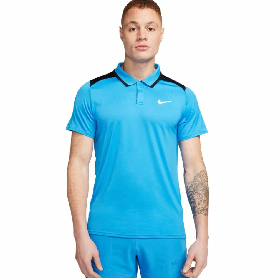 Nike Tenniskleding*Court Advantage tennispolo heren photo blue