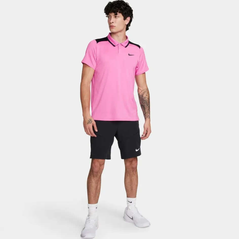 Nike Tenniskleding*Court Advantage tennispolo heren playful pink