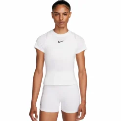 Nike Tenniskleding*Court Advantage tennisshirt dames white
