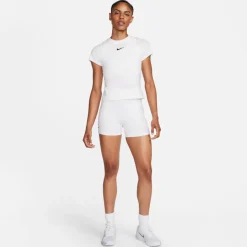 Nike Tenniskleding*Court Advantage tennisshirt dames white