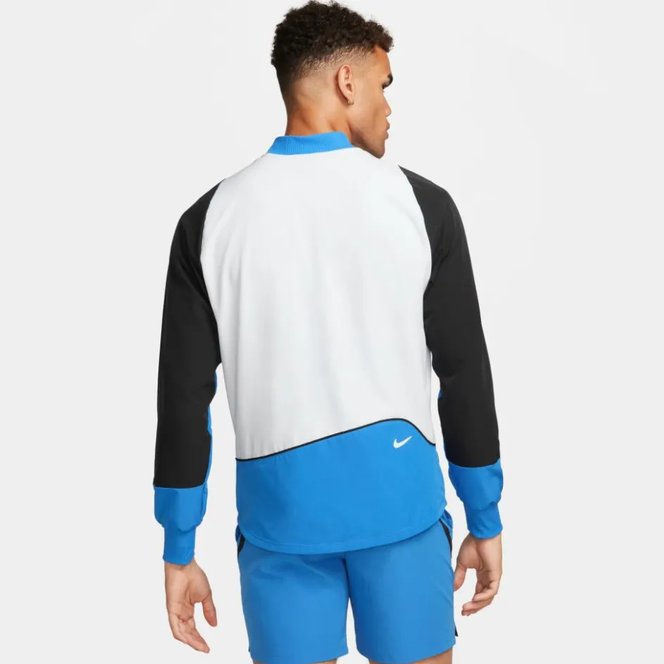 Nike Tenniskleding*Court Advantage trainingsjack heren light photo blue