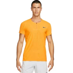 Nike Tenniskleding*Court Dri-FIT ADV Slam tennispolo heren yellow sundial black
