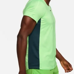 Nike Tenniskleding*Court Dri-FIT Advantage tennisshirt heren lime  blast deep jungle black