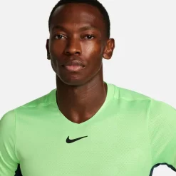 Nike Tenniskleding*Court Dri-FIT Advantage tennisshirt heren lime  blast deep jungle black