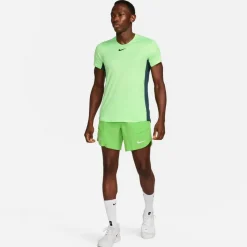 Nike Tenniskleding*Court Dri-FIT Advantage tennisshirt heren lime  blast deep jungle black