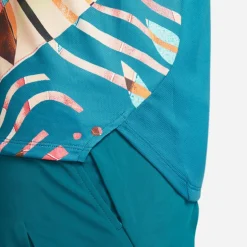 Nike Tenniskleding*Court Dri-FIT Slam tennisshirt heren green geode teal white