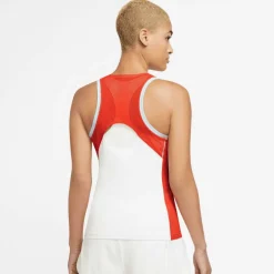 Nike Tenniskleding*Court Dri-FIT Slam tennis tanktop dames white orange blue