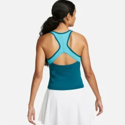 Nike Tenniskleding*Court Dri-FIT Slam tennis tanktop dames geode teal teal nebula white