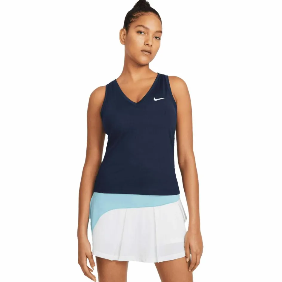 Nike Tenniskleding*Court Victory tennis tanktop dames obsidian white